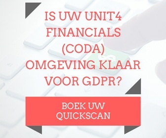GDPR Quickscan voor Unit4 Financials (Coda)